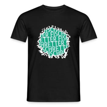 angelverein kuh tierrecht fischer angelsport - Männer T-Shirt - Schwarz - Vorne - AI Model Male 178 light (178cm)