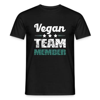 Vegan Team - Männer T-Shirt - Schwarz - Vorne - AI Model Male 178 light (178cm)