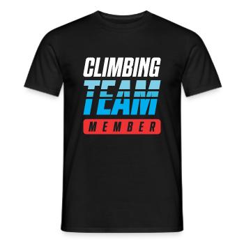 Climbing Team - Men's T-Shirt - black - Front - AI Model Male 178 light (178cm)