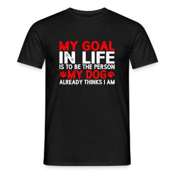 Be The Person My Dog Already Thinks I Am 3 - Männer T-Shirt - Schwarz - Vorne - AI Model Male 178 light (178cm)