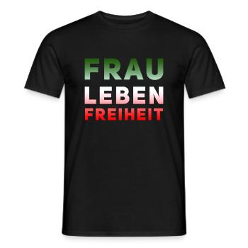 Frau Leben Freiheit Iran - Männer T-Shirt - Schwarz - Vorne - AI Model Male 178 light (178cm)