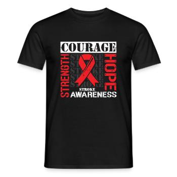Strengh courage hop stroke awareness - Männer T-Shirt - Schwarz - Vorne - AI Model Male 178 light (178cm)