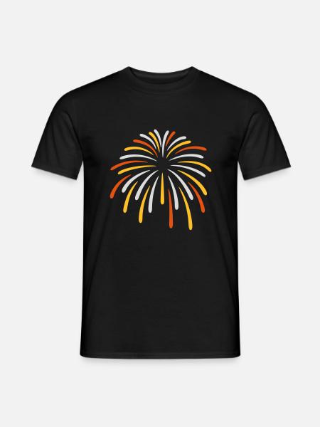 Colorful sky Fireworks New Year's Eve - Men's T-Shirt - black