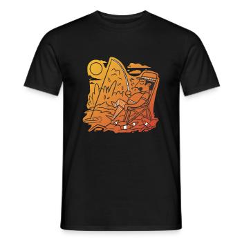 Fischer schlafend Angeln Fischer schlafend Angeln - Männer T-Shirt - Schwarz - Vorne - AI Model Male 178 light (178cm)
