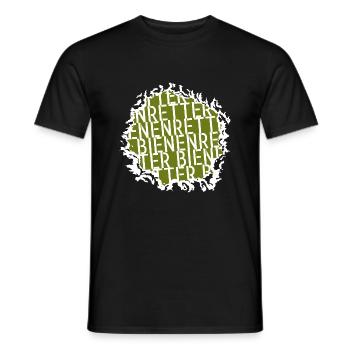 hund dobermann erde retten beleibt bauchige - Männer T-Shirt - Schwarz - Vorne - AI Model Male 178 light (178cm)