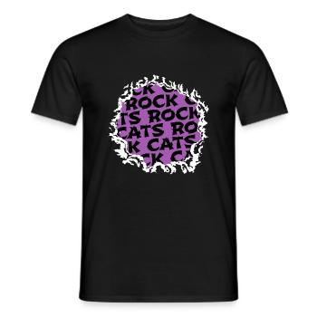 Fun Present Cute Business Cat Tshirts - Men's T-Shirt - black - Front - AI Model Male 178 light (178cm)