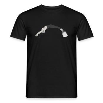 Flossenschwimmer - Männer T-Shirt - Schwarz - Vorne - AI Model Male 178 light (178cm)