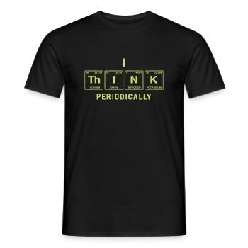 I THINK - mit Elementen des Periodensystems - Männer T-Shirt - Schwarz - Vorne - AI Model Male 178 light (178cm)