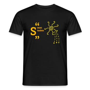 sun - Men's T-Shirt - black - Front - AI Model Male 178 light (178cm)