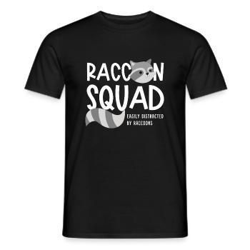 Raccoon Squad Funny Wild Animal Team - T-shirt homme - noir - Devant - AI Model Male 178 light (178cm)