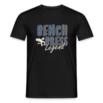 Benchpress Legend Powerlifter Fitnesstraining und - Männer T-Shirt - Schwarz - Vorne - AI Model Male 178 light (178cm)
