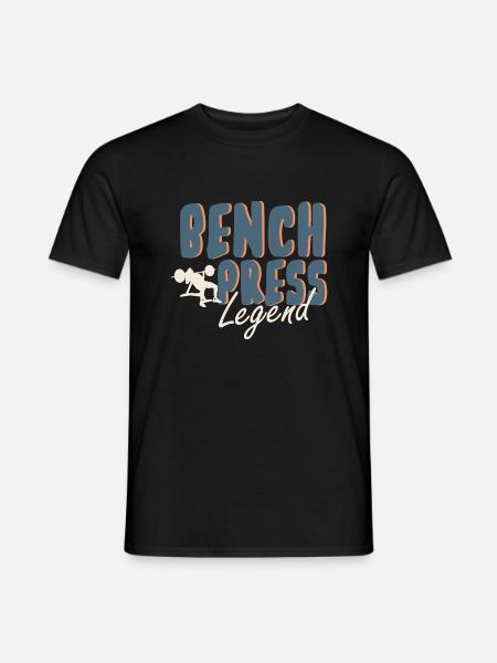 Benchpress Legend Powerlifter Trening fitness i - T-shirt męski - czarny