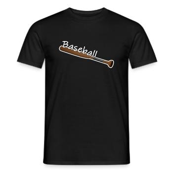 Baseball - Männer T-Shirt - Schwarz - Vorne - AI Model Male 178 light (178cm)