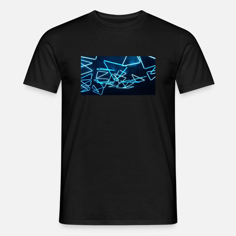 Triangle luminale bleu 2 BST - T-shirt homme - noir
