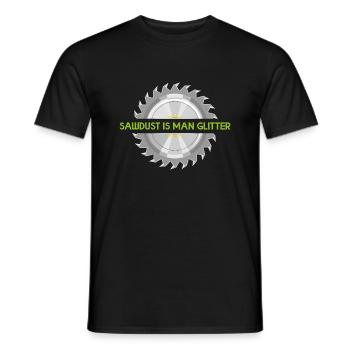 La sciure de bois est paillettes pour l’homme - T-shirt homme - noir - Devant - AI Model Male 178 light (178cm)