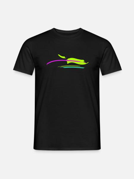 Brush Stroke Design - Men's T-Shirt - black