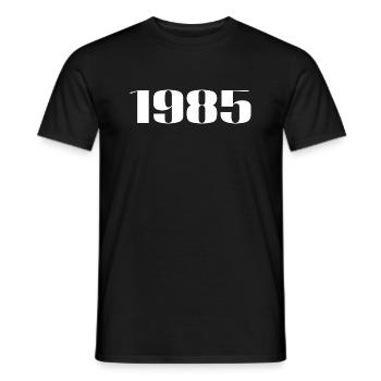 1985 - Gift born in 1985 - Men's T-Shirt - black - Front - AI Model Male 178 light (178cm)