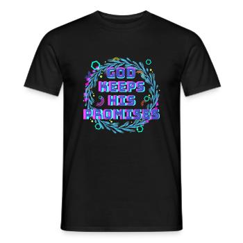 God Keeps His Promises 2 - Männer T-Shirt - Schwarz - Vorne - AI Model Male 178 light (178cm)