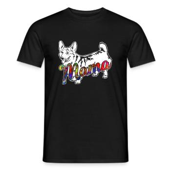 Pembroke Welsh Corgi Pembroke Welsh Corgi Mama - Men's T-Shirt - black - Front - AI Model Male 178 light (178cm)