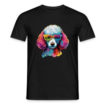 Lulu le caniche - T-shirt homme - noir - Devant - AI Model Male 178 light (178cm)