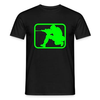 gun - Männer T-Shirt - Schwarz - Vorne - AI Model Male 178 light (178cm)