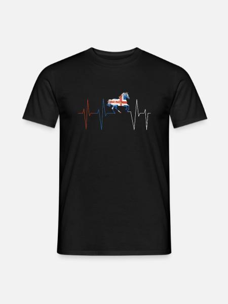 Islandpferd Herzschlag Puls Motiv Geschenk T-shirt - T-shirt herr - svart