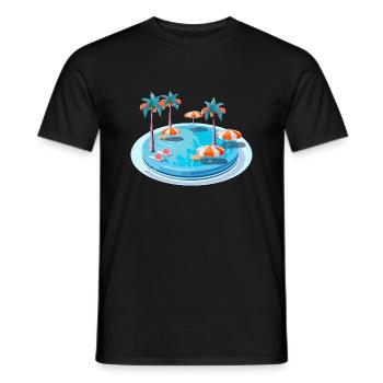 Une piscine de rêve - T-shirt homme - noir - Devant - AI Model Male 178 light (178cm)
