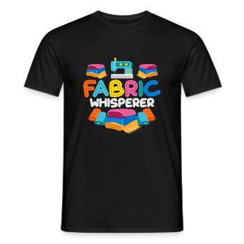Fabric Whisperer Sewing Machine Crafting - Men's T-Shirt - black - Front - AI Model Male 178 light (178cm)