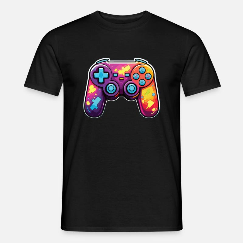 Game Controller bright Colors - Men’s T-shirt - black