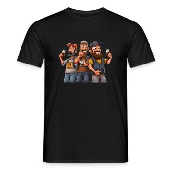Brew Crew: Entfesseln Sie den Geist der Bierbande - Männer T-Shirt - Schwarz - Vorne - AI Model Male 178 light (178cm)