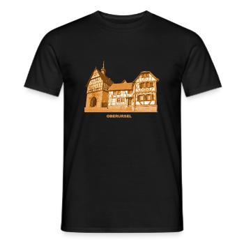 Oberursel Taunus Hochtaunus Hessen - Men's T-Shirt - black - Front - AI Model Male 178 light (178cm)