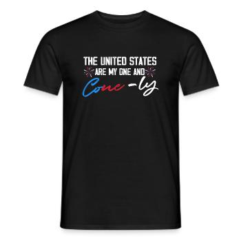 the united states are my one and conely Design - Männer T-Shirt - Schwarz - Vorne - AI Model Male 178 light (178cm)