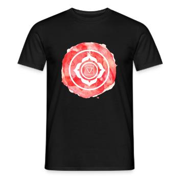 Elevate Your Foundation: Premium Root Chakra - Men's T-Shirt - black - Front - AI Model Male 178 light (178cm)