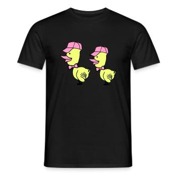 Bonnet de canard - T-shirt homme - noir - Devant - AI Model Male 178 light (178cm)