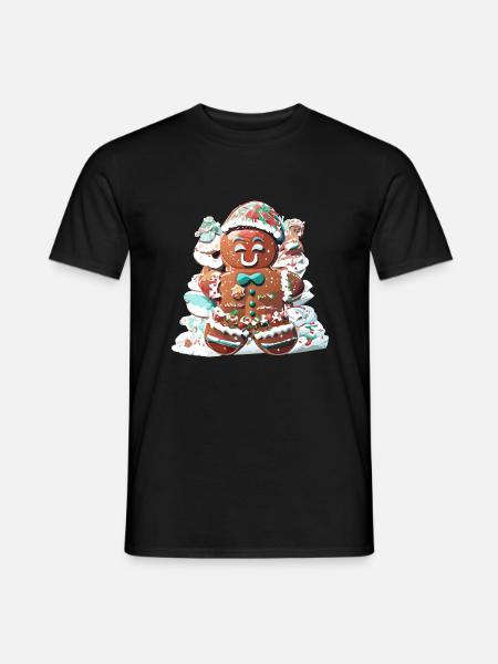 Lebkuchen Männchen - Männer T-Shirt - Schwarz