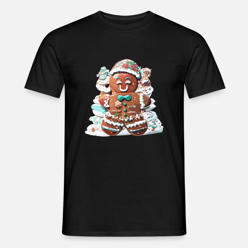 Lebkuchen Männchen - Männer T-Shirt - Schwarz