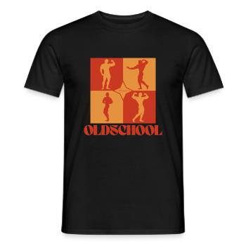 Oldschool - Männer T-Shirt - Schwarz - Vorne - AI Model Male 178 light (178cm)