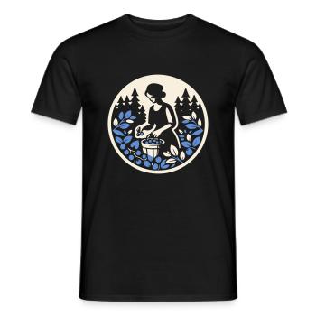 Bilberry - Men's T-Shirt - black - Front - AI Model Male 178 light (178cm)