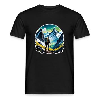 Natur & Bergwandern - Männer T-Shirt - Schwarz - Vorne - AI Model Male 178 light (178cm)
