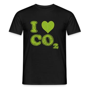 I love Co2 - Men's T-Shirt - black - Front - AI Model Male 178 light (178cm)