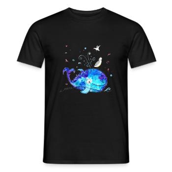 Gute Laune Wal - Männer T-Shirt - Schwarz - Vorne - AI Model Male 178 light (178cm)