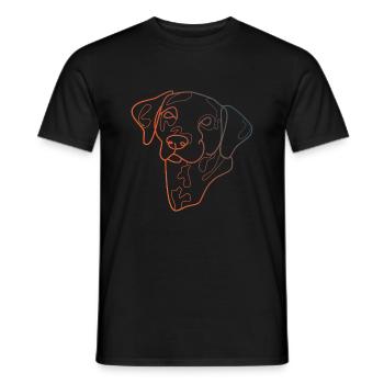 BUNTE DALMATINISCHE EINZEILIGE - Männer T-Shirt - Schwarz - Vorne - AI Model Male 178 light (178cm)