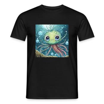 Süße oktopus - Männer T-Shirt - Schwarz - Vorne - AI Model Male 178 light (178cm)