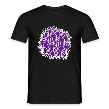 Des dictons drôles, des explorations audacieuses - T-shirt homme - noir - Devant - AI Model Male 178 light (178cm)