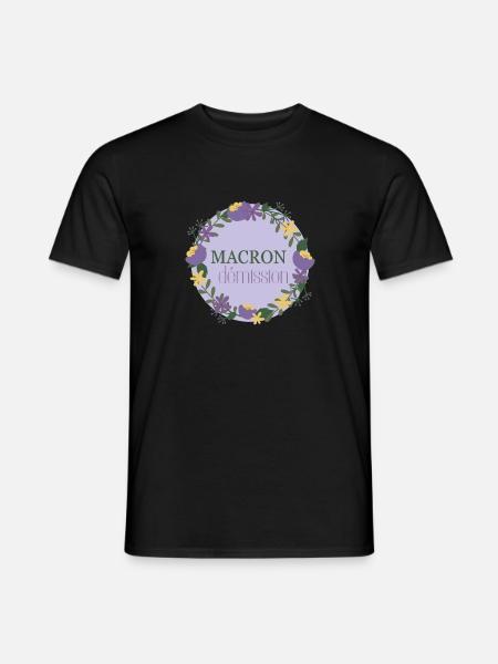 Macron resigns - Men's T-Shirt - black