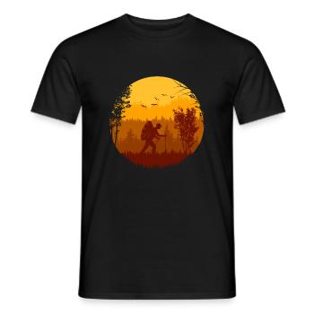 Wanderreise - Männer T-Shirt - Schwarz - Vorne - AI Model Male 178 light (178cm)