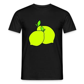 lemons - Men's T-Shirt - black - Front - AI Model Male 178 light (178cm)