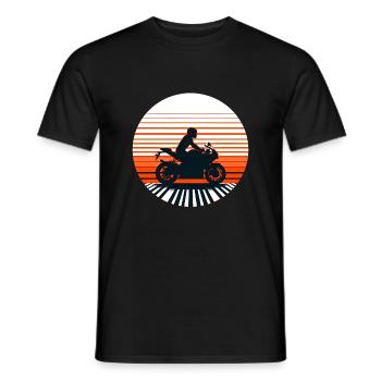 Sunset Ride - Men's T-Shirt - black - Front - AI Model Male 178 light (178cm)