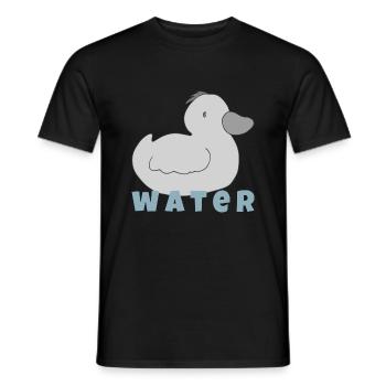 entchen water - Männer T-Shirt - Schwarz - Vorne - AI Model Male 178 light (178cm)