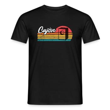 Cajon - Retro Sunset Kajon - Men's T-Shirt - black - Front - AI Model Male 178 light (178cm)